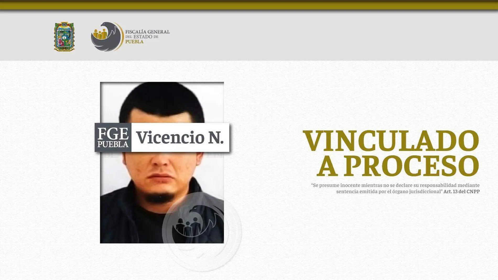 Vicencio N. es vinculado a proceso por presunto homicidio